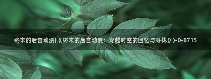动漫资源：终末的后宫动漫(《终末的后宫动漫：穿越时空的回忆与寻找》)